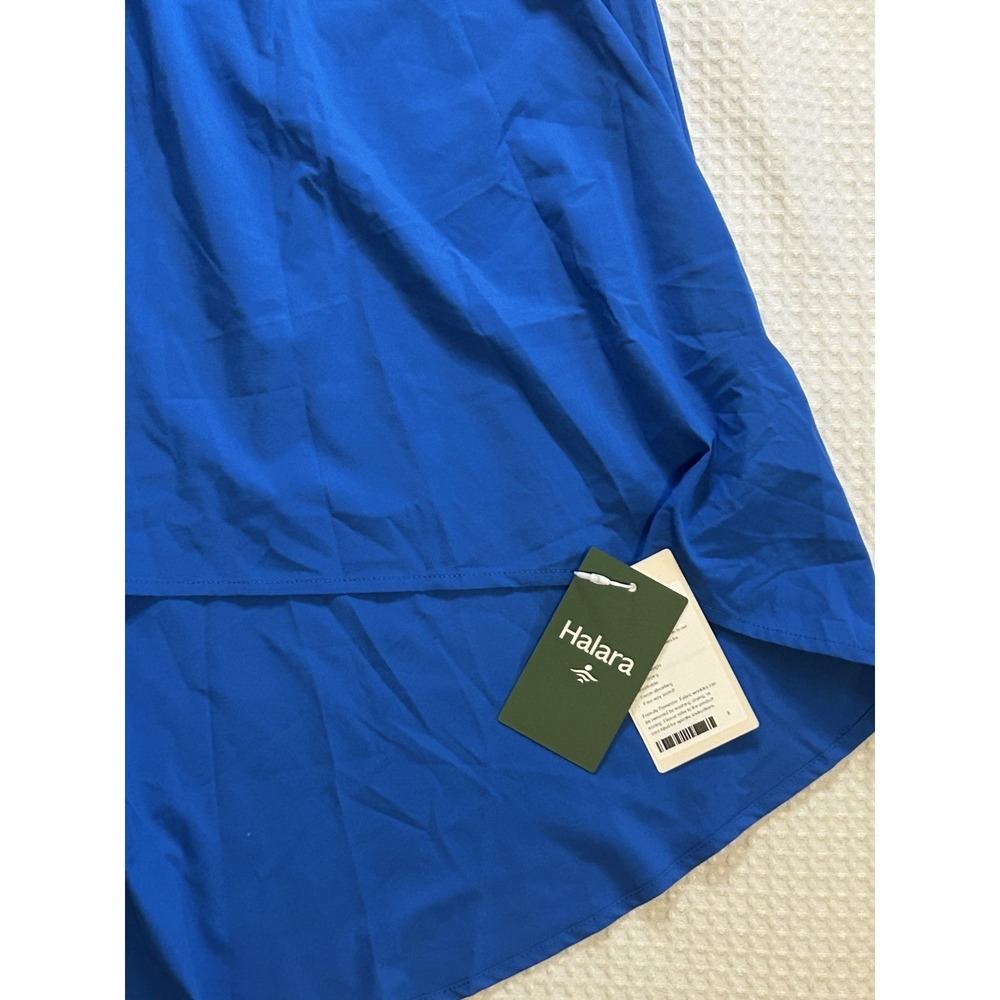 Halara NEW - Breezeful Backless Racerback Size Medium High Low Flowy Midi Dress - Picture 4 of 16